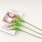 28 Pcs Artificial Tulips, 13.5 Inches PU Faux Tulip Flowers for Spring Easter Celebration Mother’s Day Brunch Table Decor(White+Pink